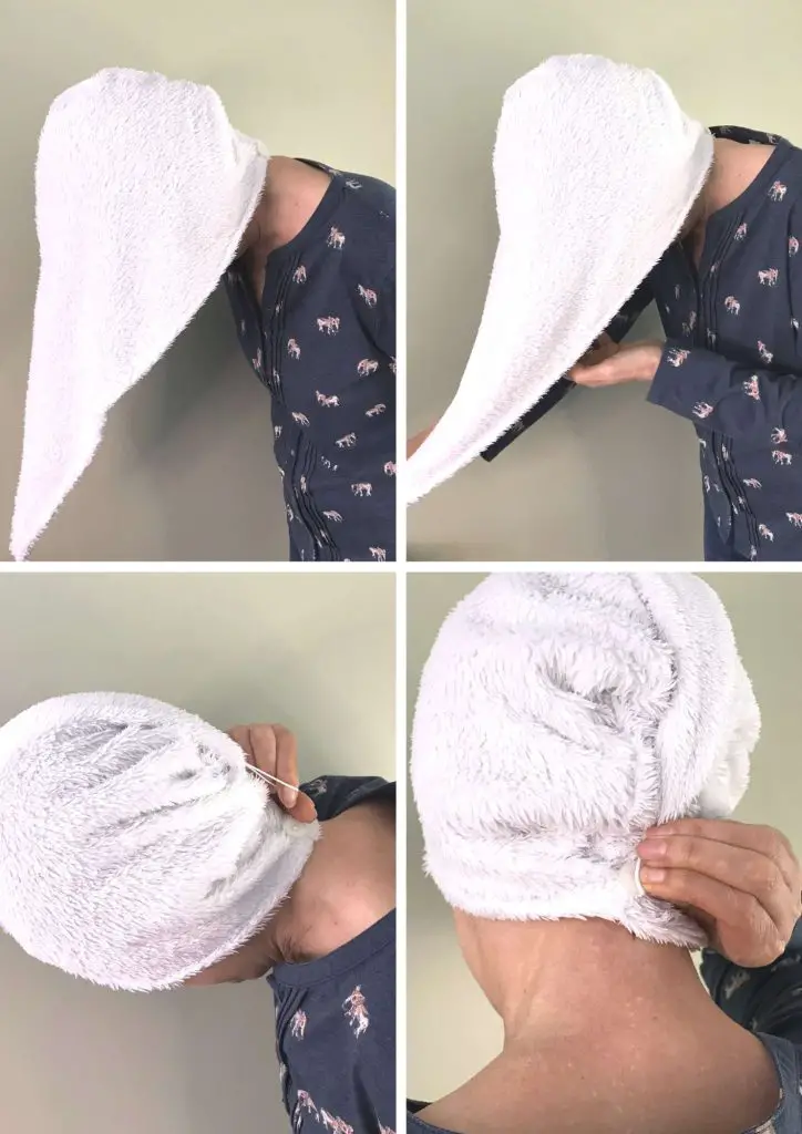 DIY Hair Towel Wrap Step by Step Guide and Free Pattern