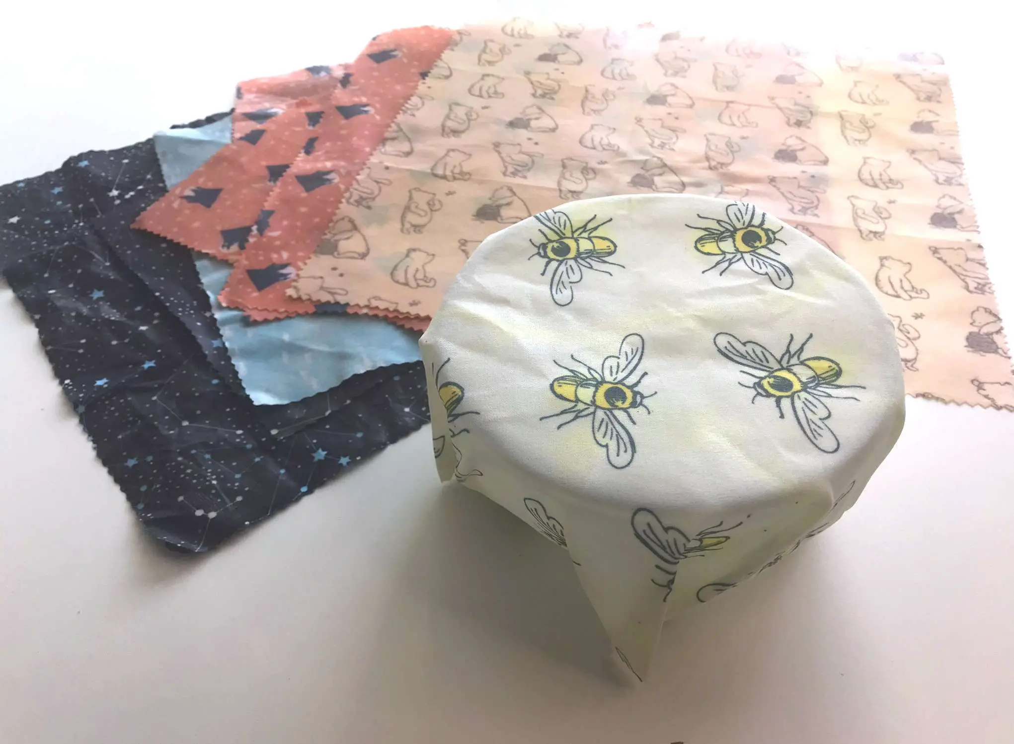 beeswax wraps in use