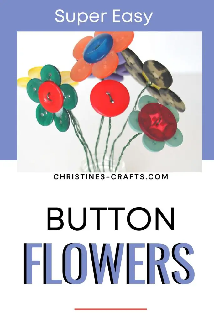 button flowers pin