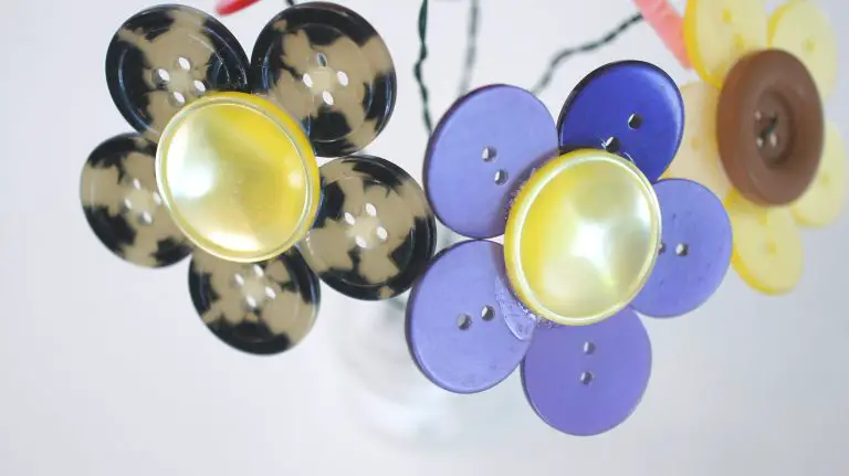 Easy Button Flowers for Home Decor