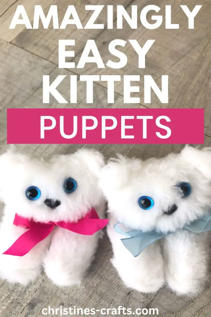 kitten finger puppet pin