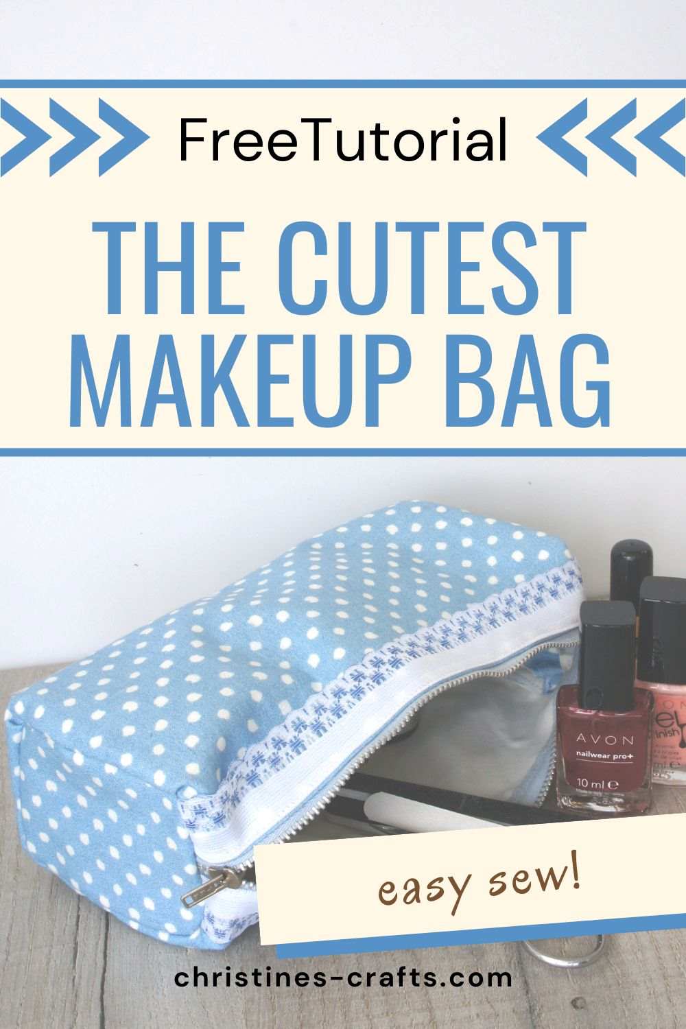 How to Easily Sew the Cutest Makeup Bag Today with no Pattern