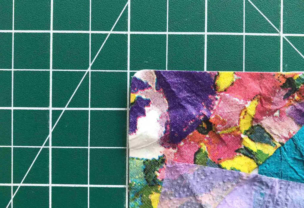 corner cut on diy art journal cover