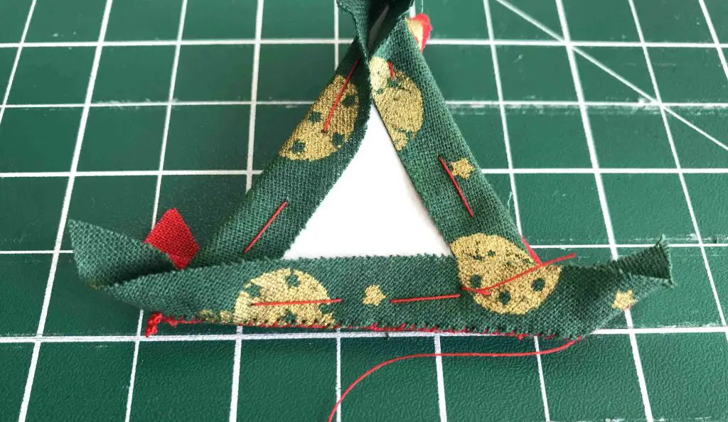 Christmas ornament triangle prepared