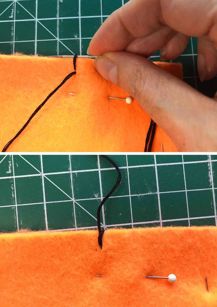 forming the first stitch