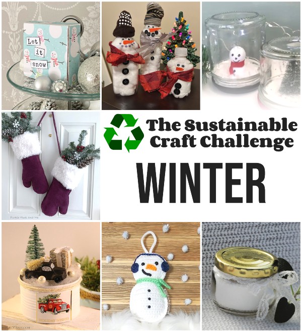 collage for December sustainable craft challenge
