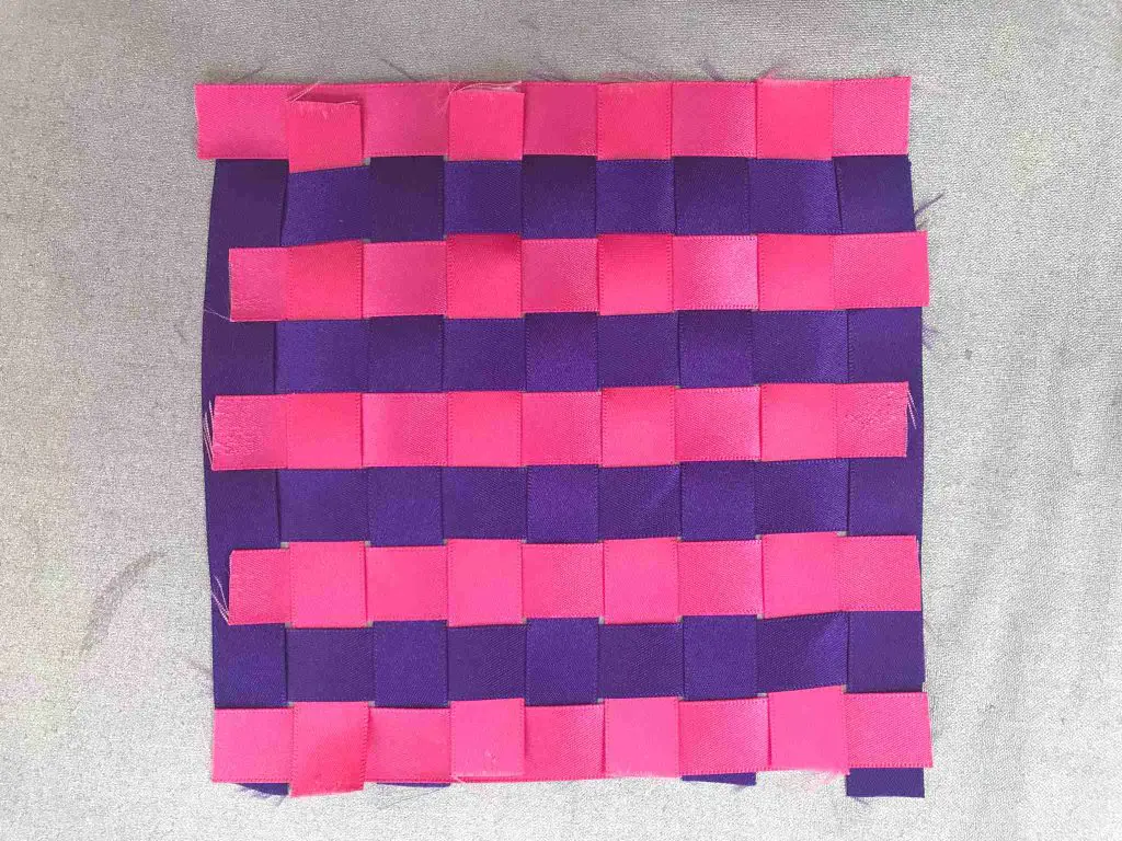 full weaving with ribbon