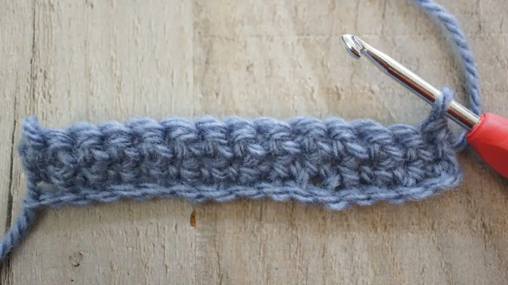 2 rows of single crochet