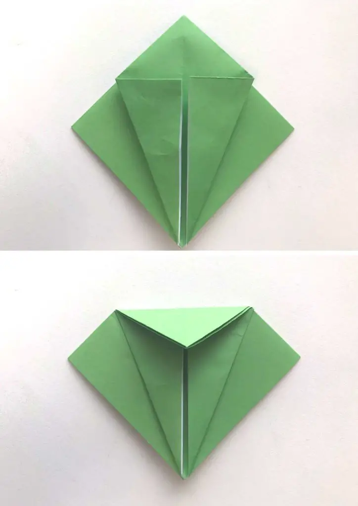 Origami crane steps