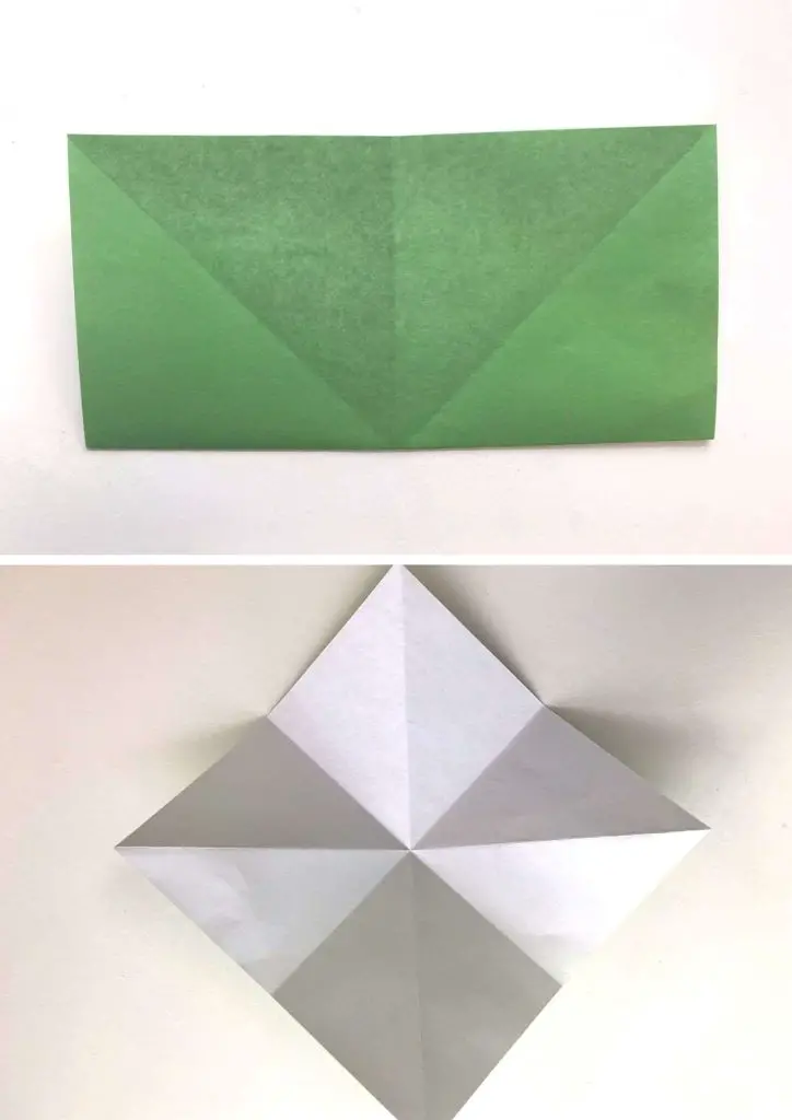 second basic Origami folds for Origami crane