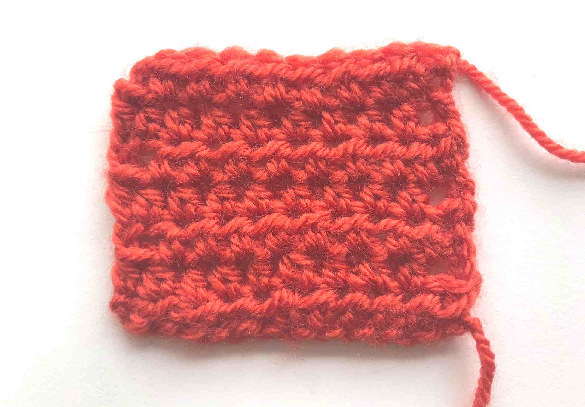 swatch of double crochet stitch