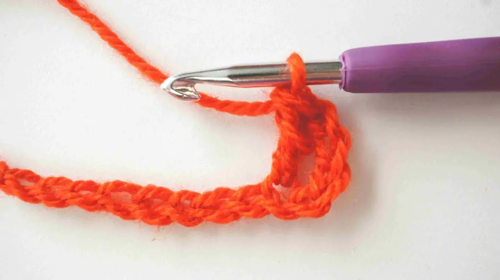 fourth step of double treble crochet stitch