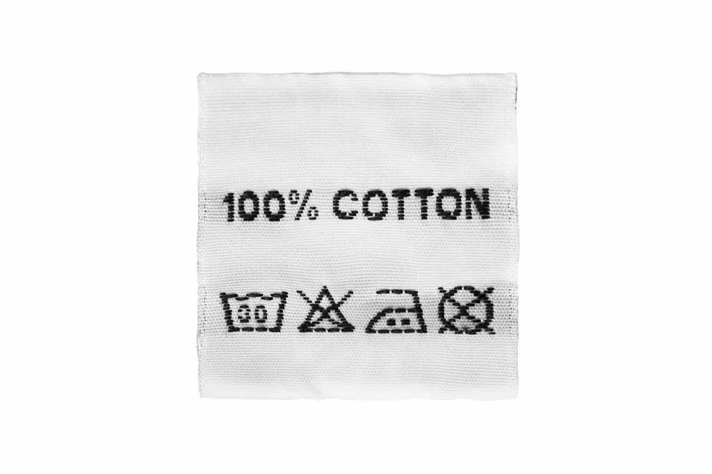 washing care label for cottons