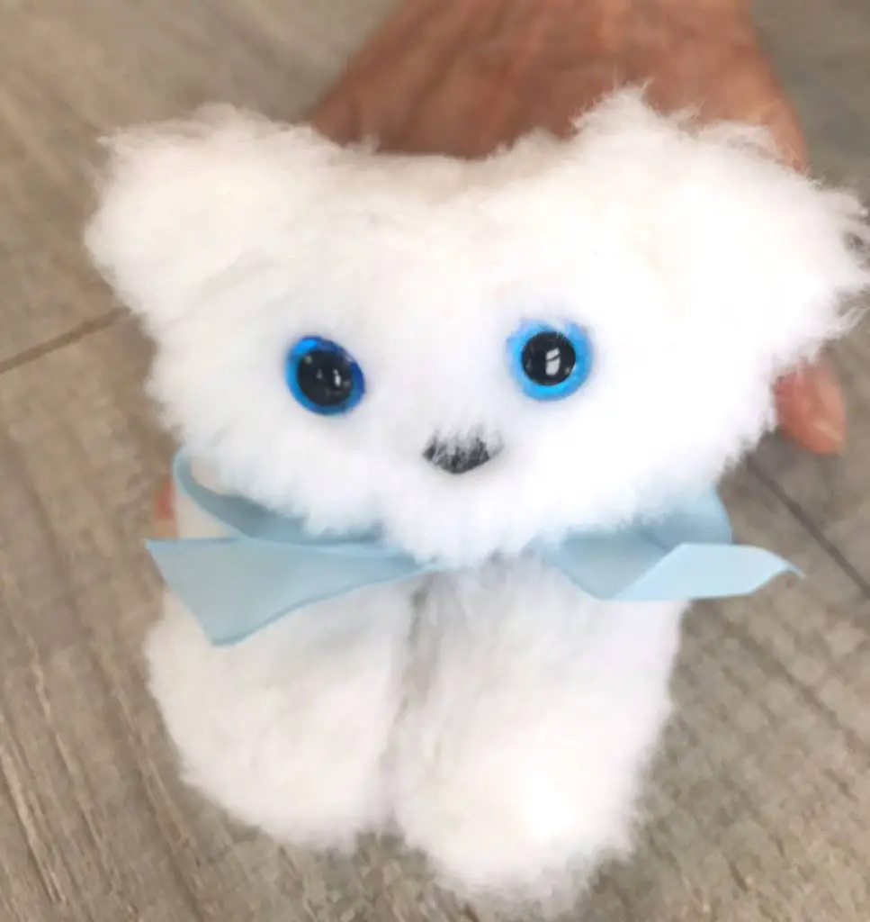 kitten puppet on hand