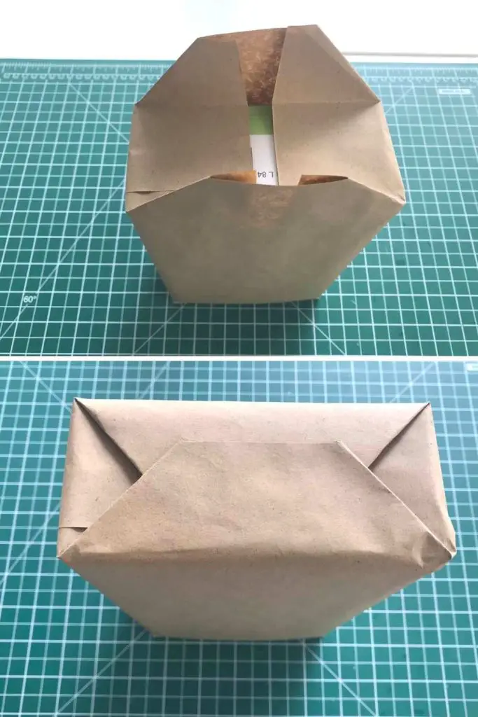 forming  DIY gift bag base