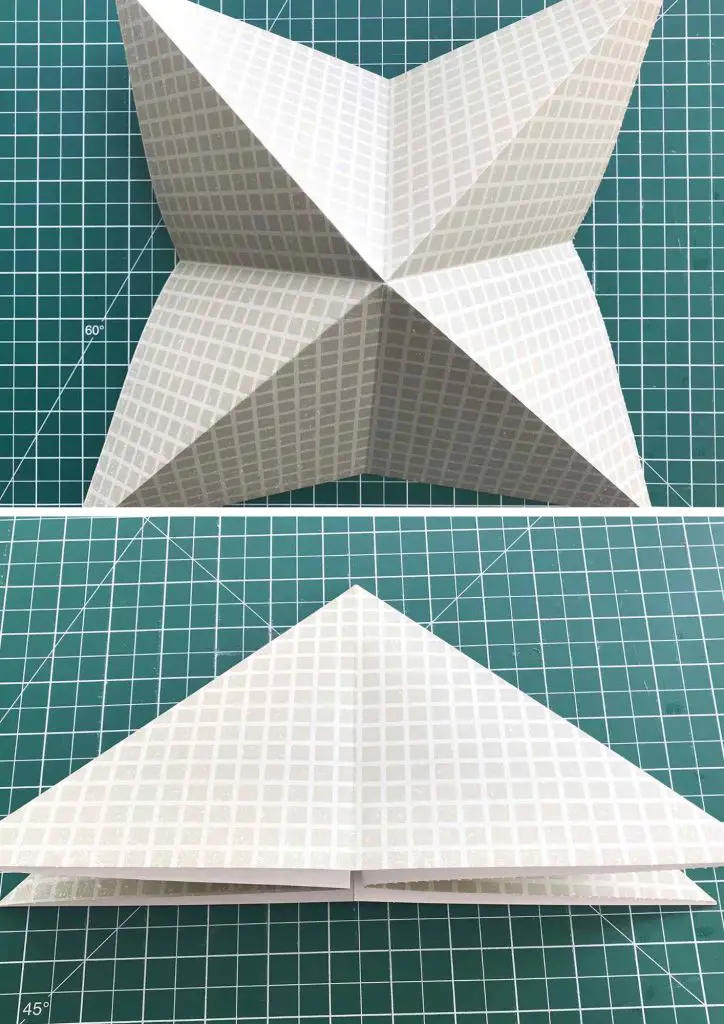 initial folds to triangle