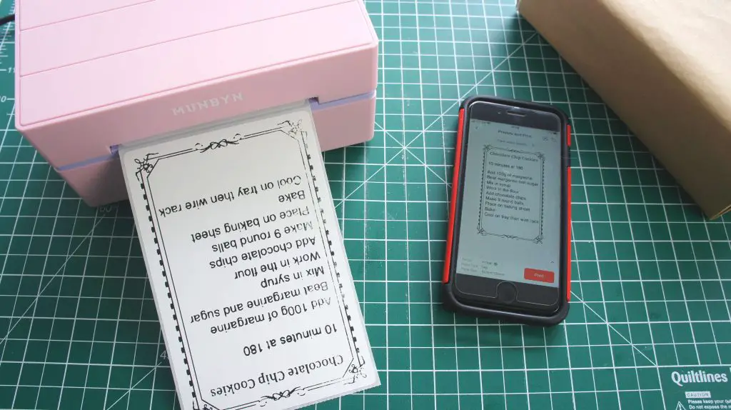 munbyn label printer with recipe