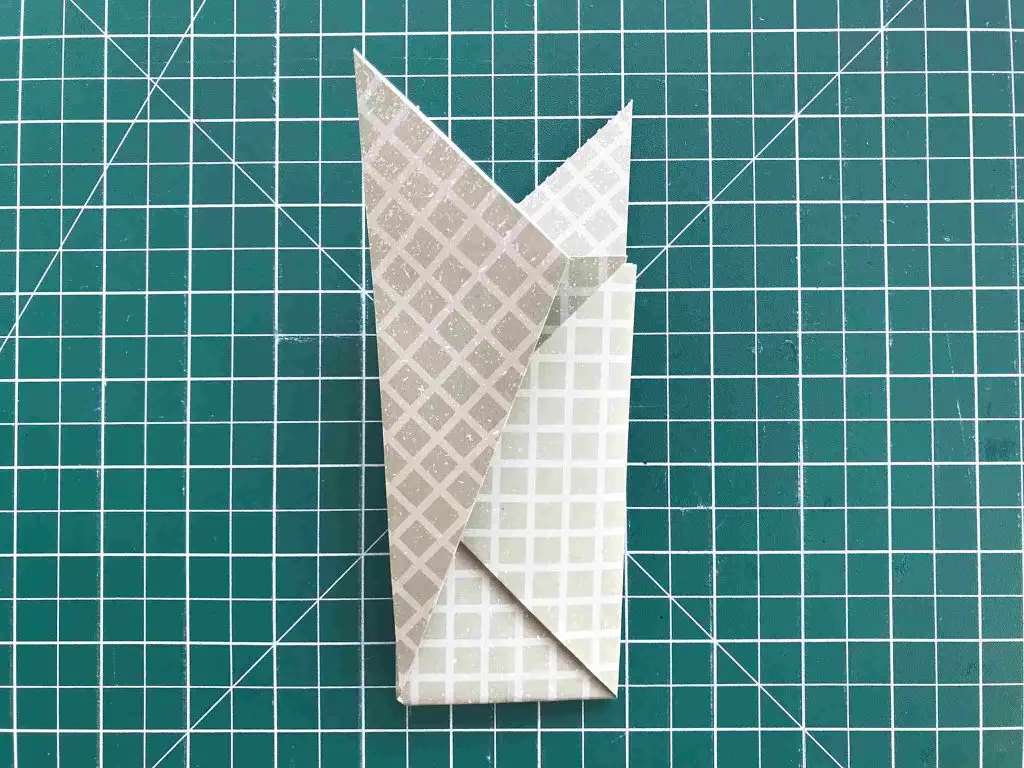 origami gift bag nearly completed