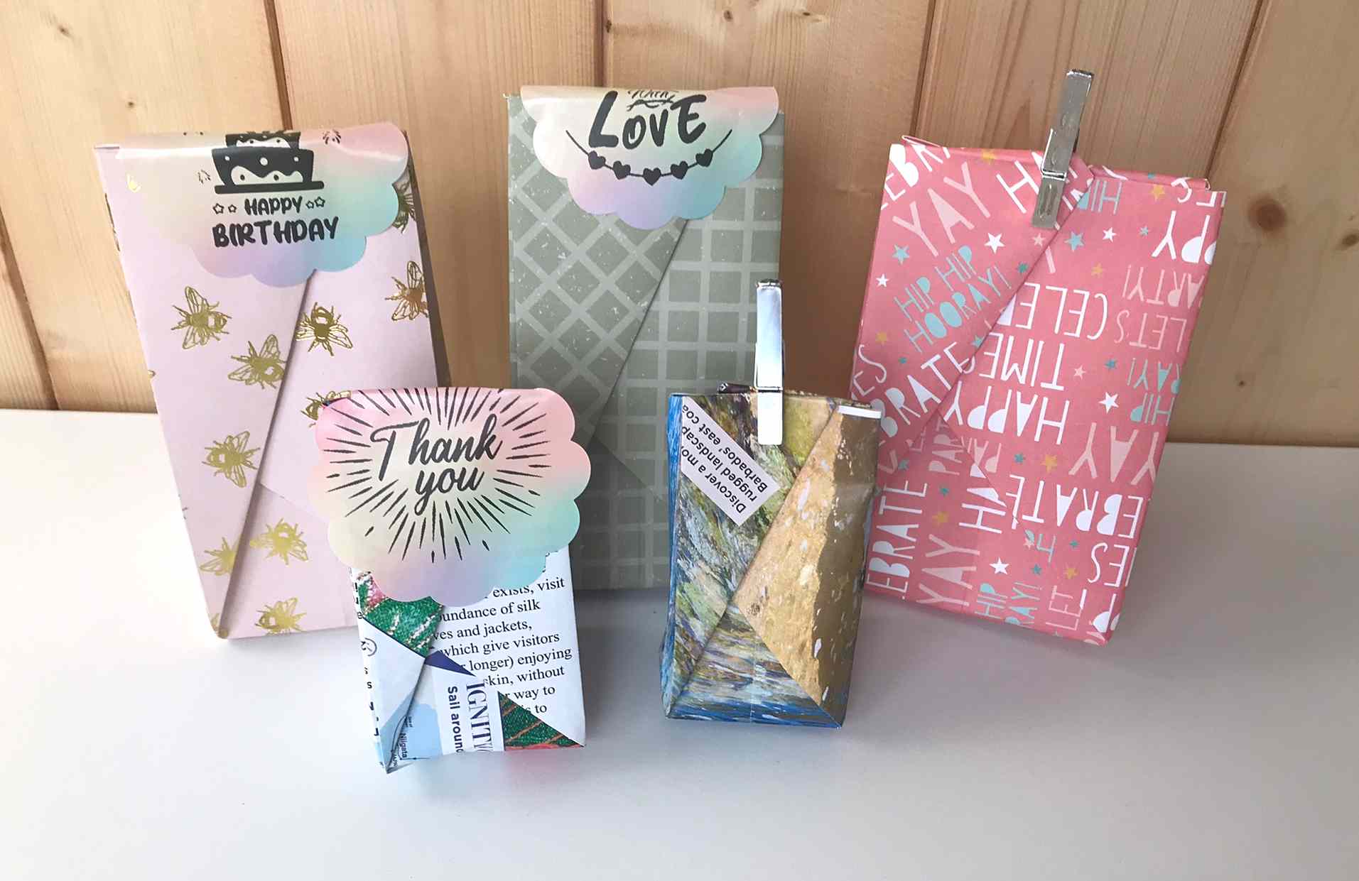 origami gift bags