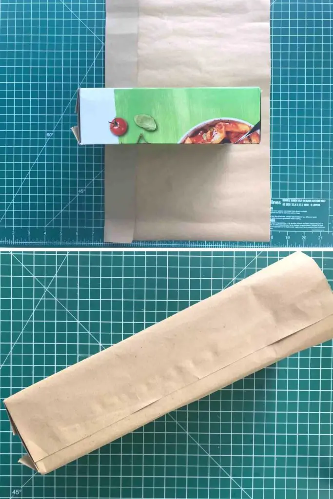 paper wrapped around box and glued