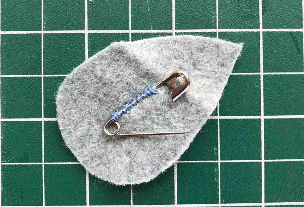 attaching fastening to leaf brooch