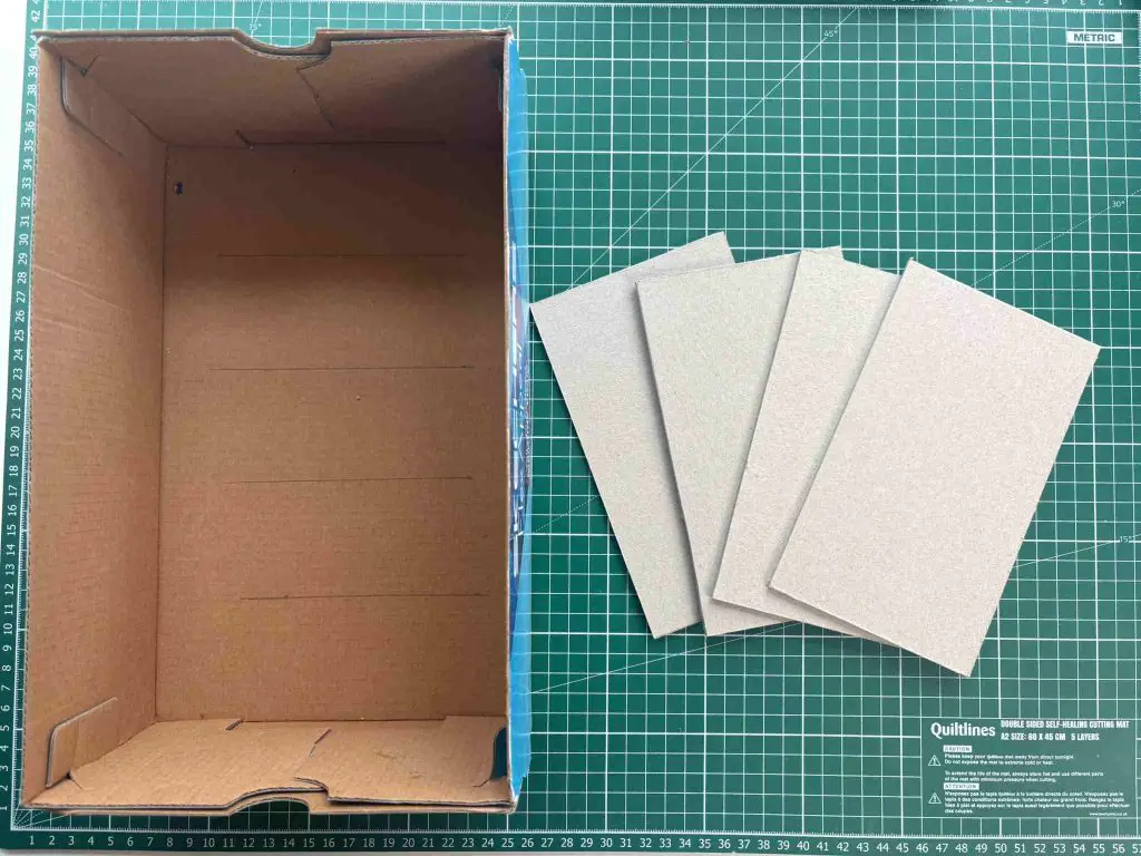 shoebox marked and dividers