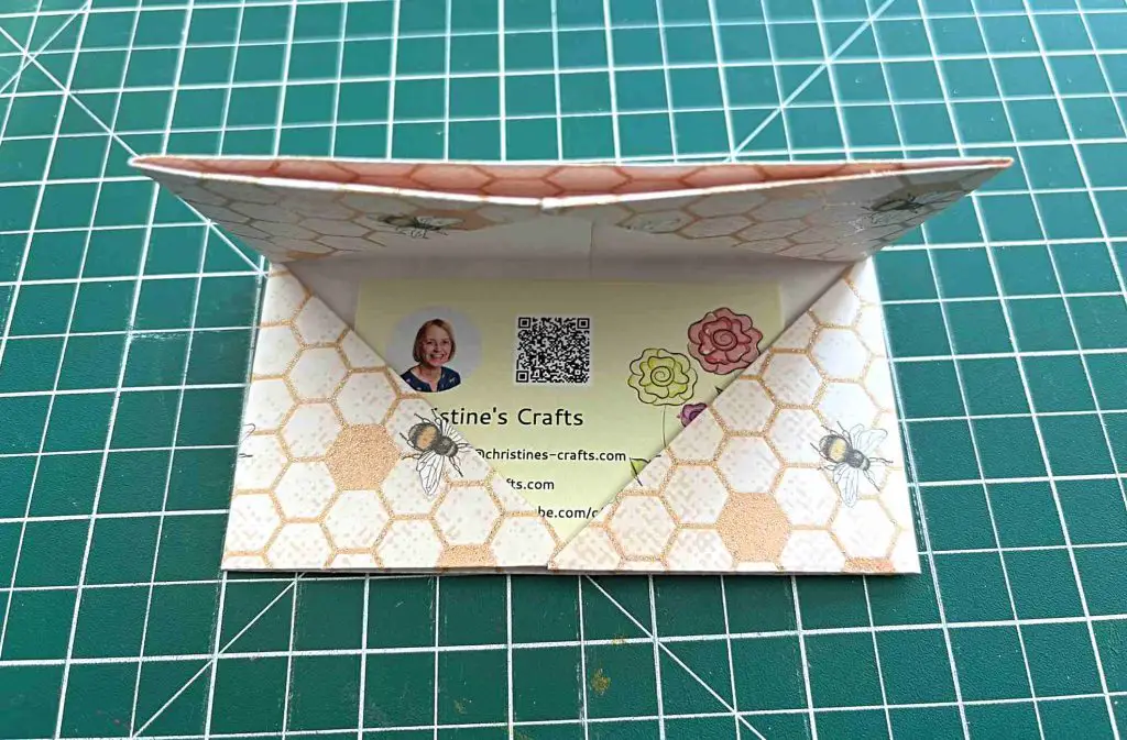 completed origami business card holder